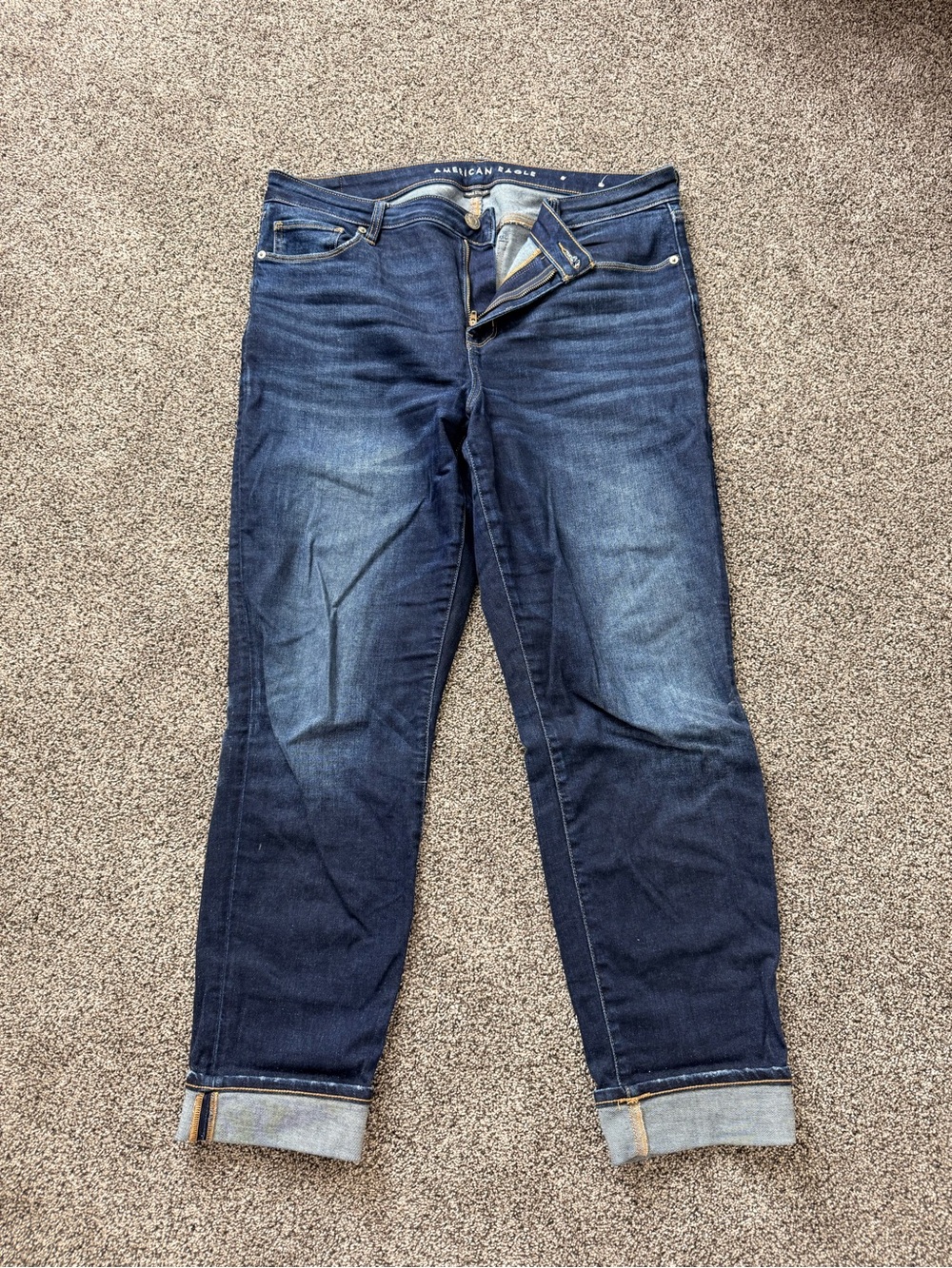 American Eagle Outfitters Dark Indigo Slim Straight Jeans